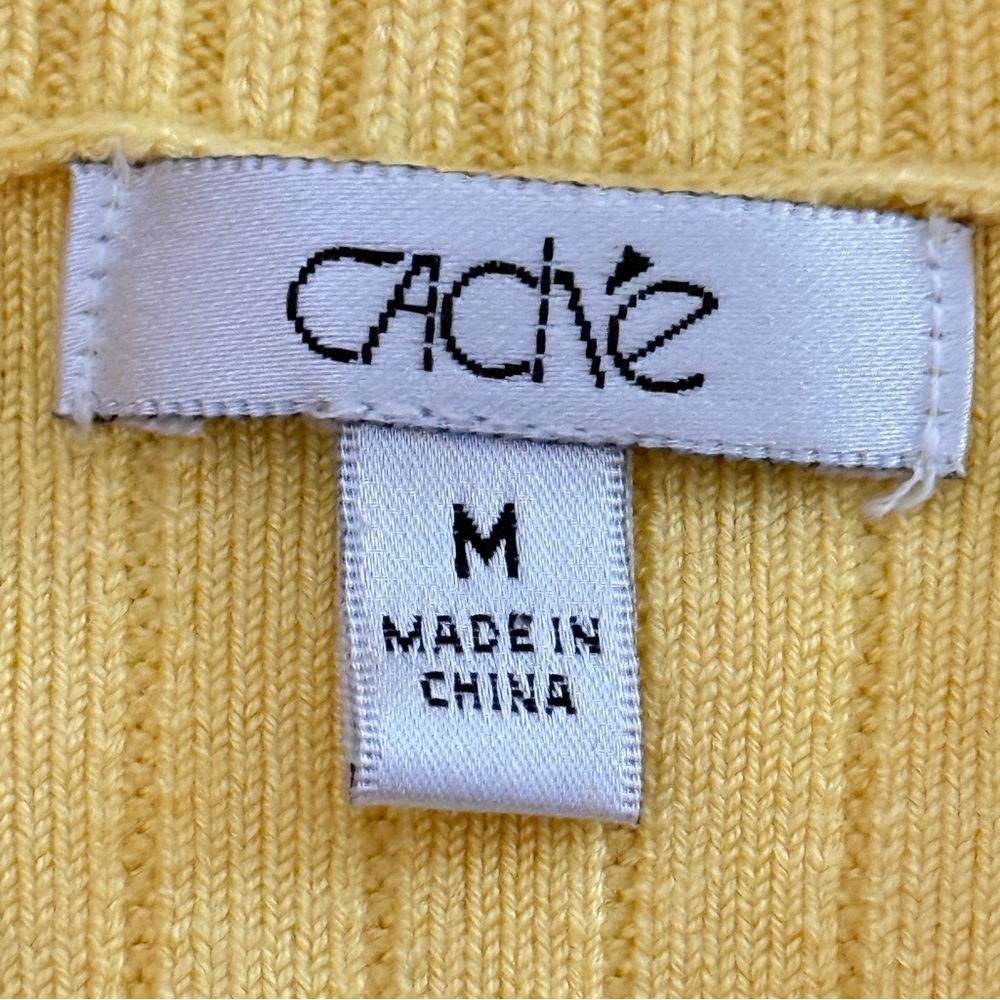 Cache Yellow‎ V-Neck Sweater - Picture 5 of 5